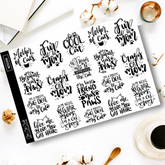 Cat Mom Quotes || Deco Sheet