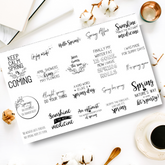 Spring || Quote Sheet