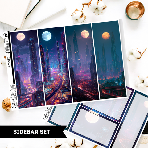 Cyberpunk City Sidebar Set