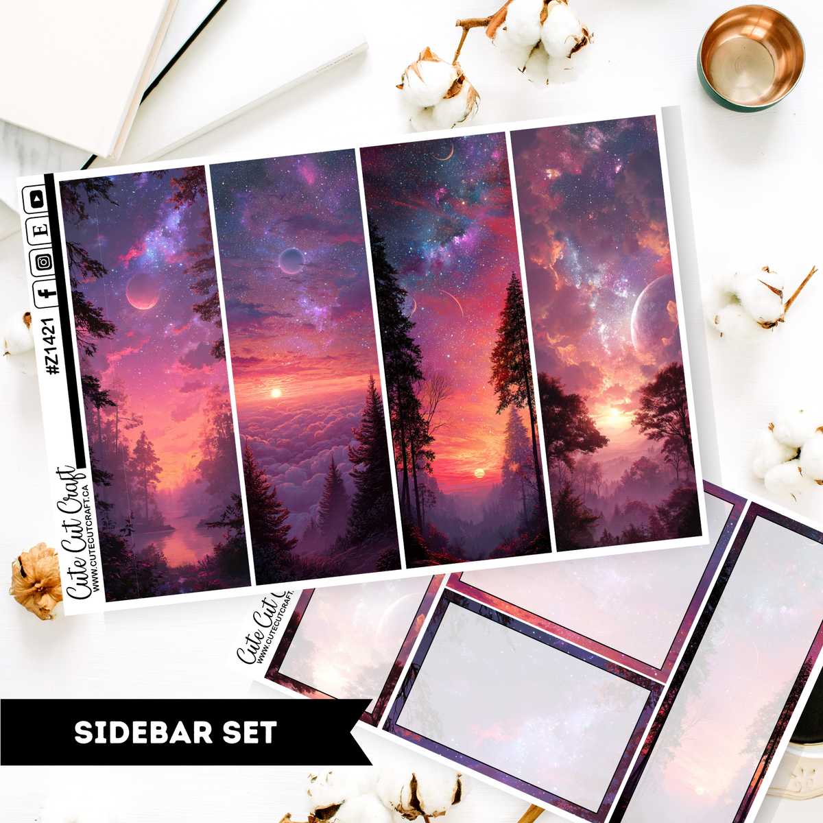 Pink Moon Sidebar Set