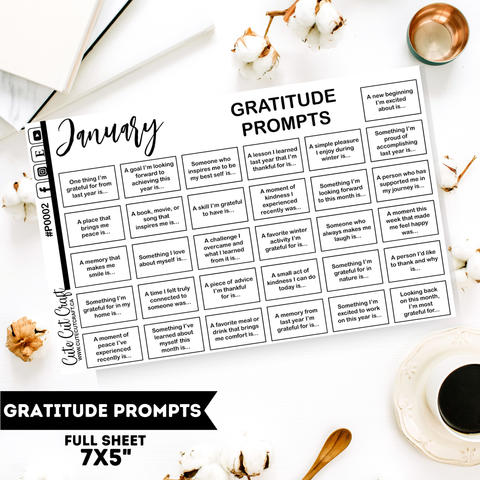 Yearly Gratitude Prompts