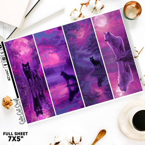 Purple Wolf Sidebar Set