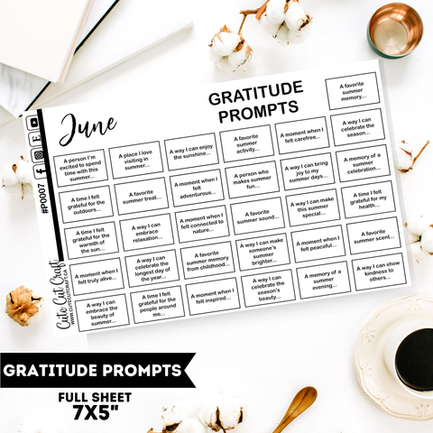 June Gratitude Prompts