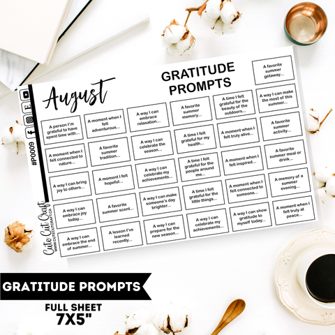 Yearly Gratitude Prompts