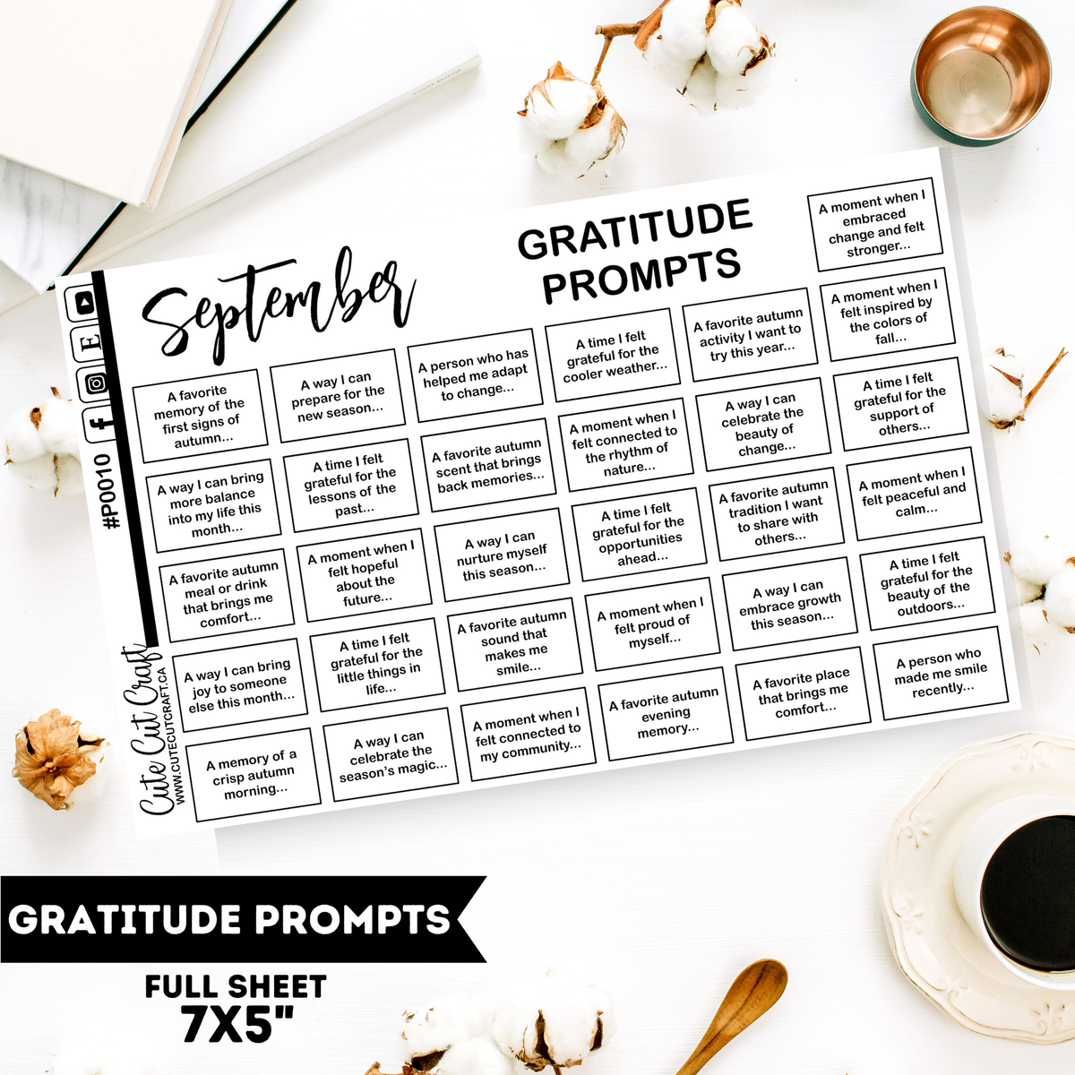 September Gratitude Prompts