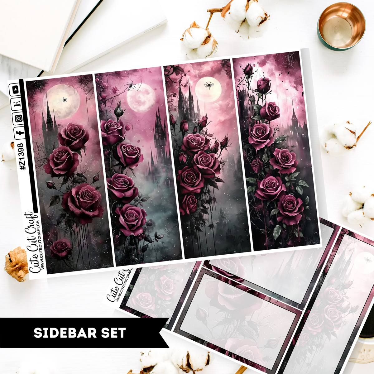 Dark Rose Sidebar Set