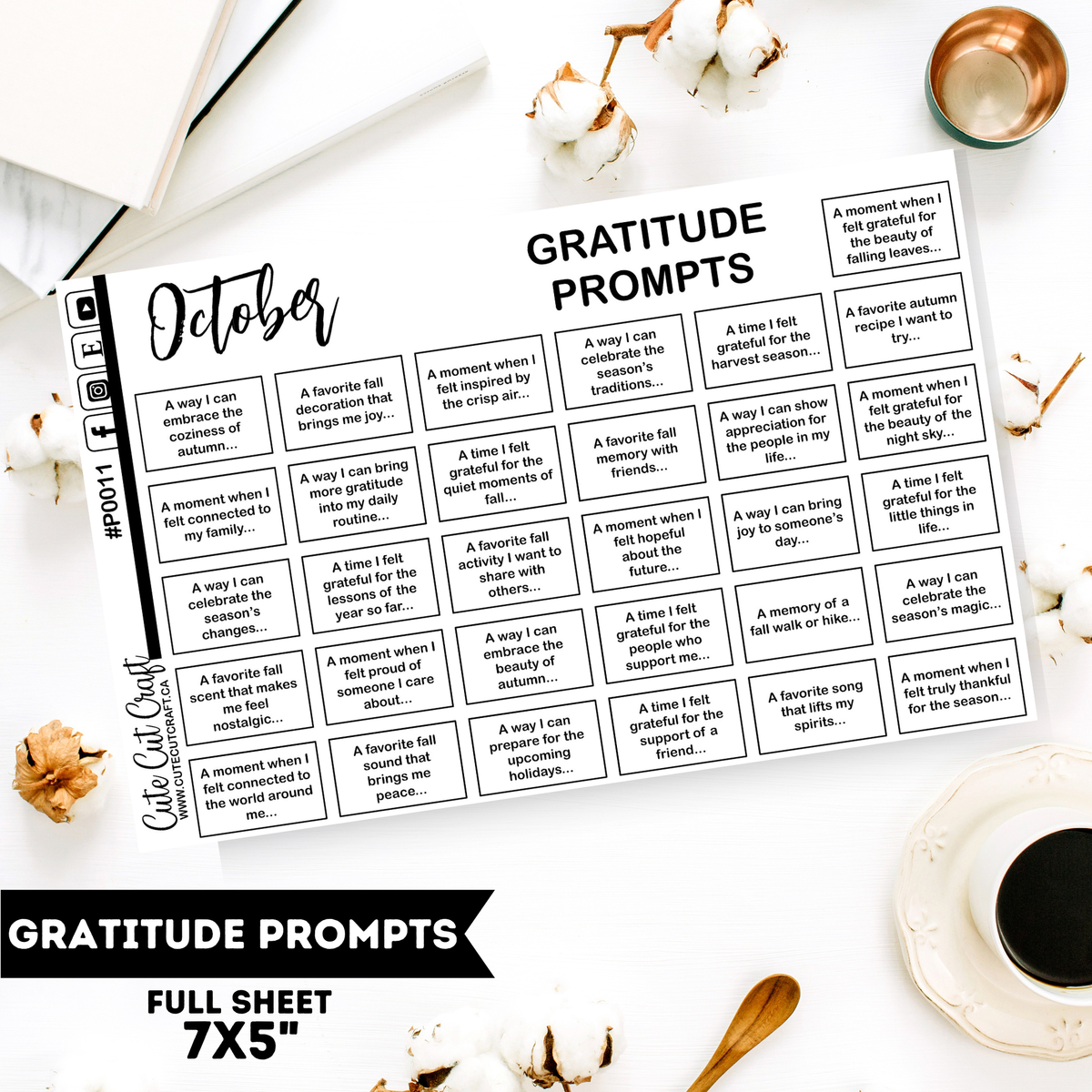 October Gratitude Prompts