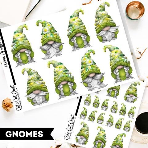 Green Daisy Gnomes