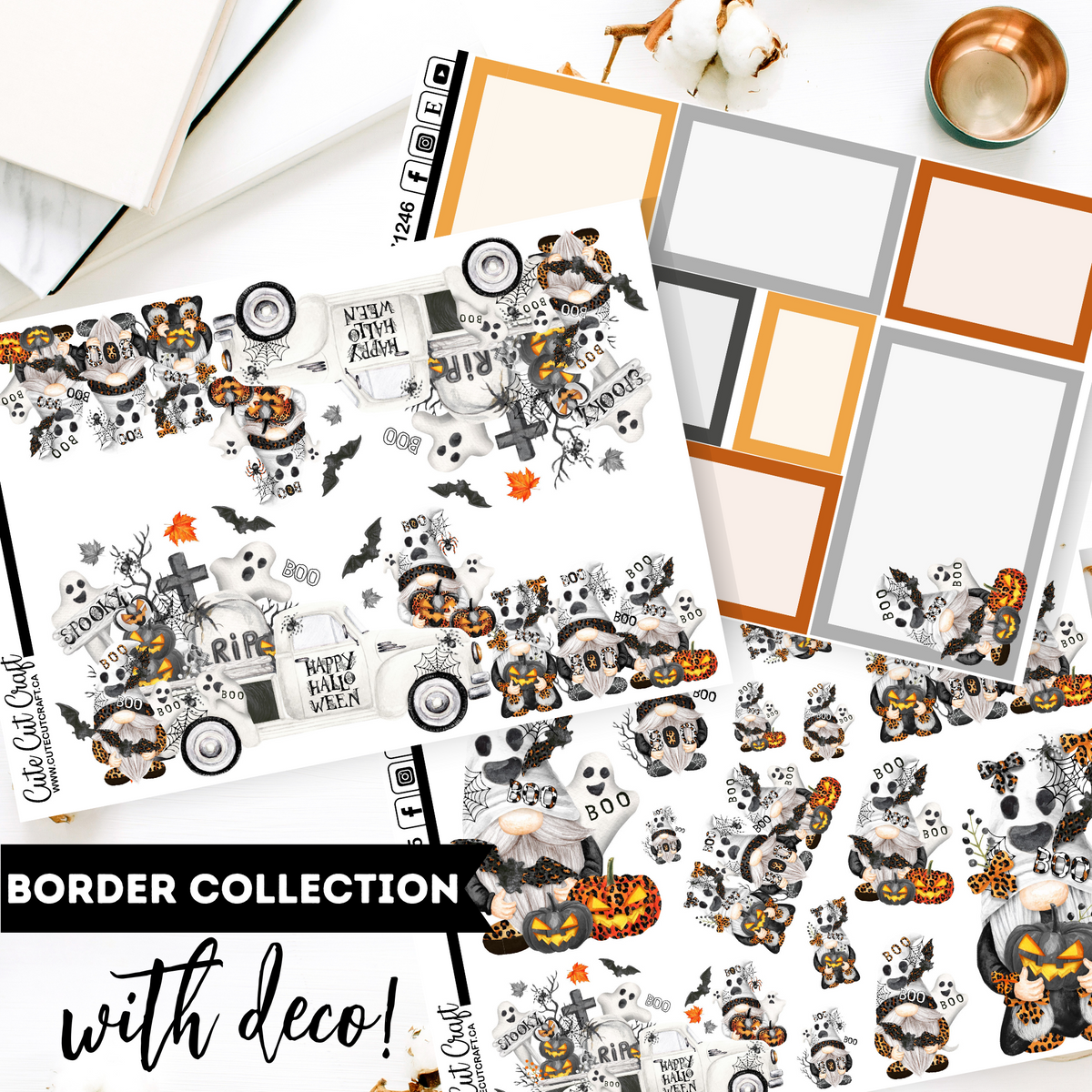 Boo Ghost Gnomes || Border Collection