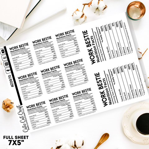 Work Bestie Facts || Quote Sheet