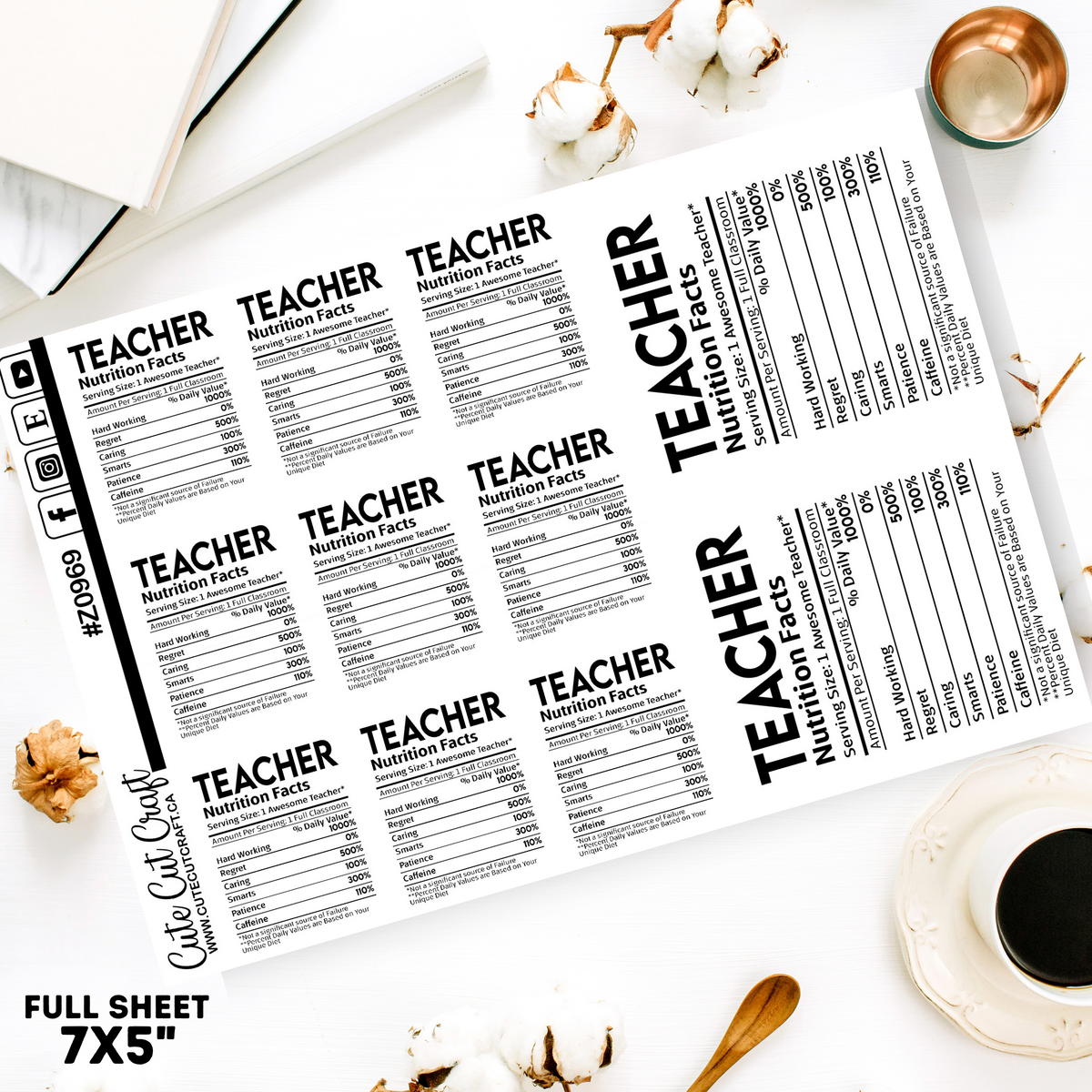Teacher Facts || Quote Sheet