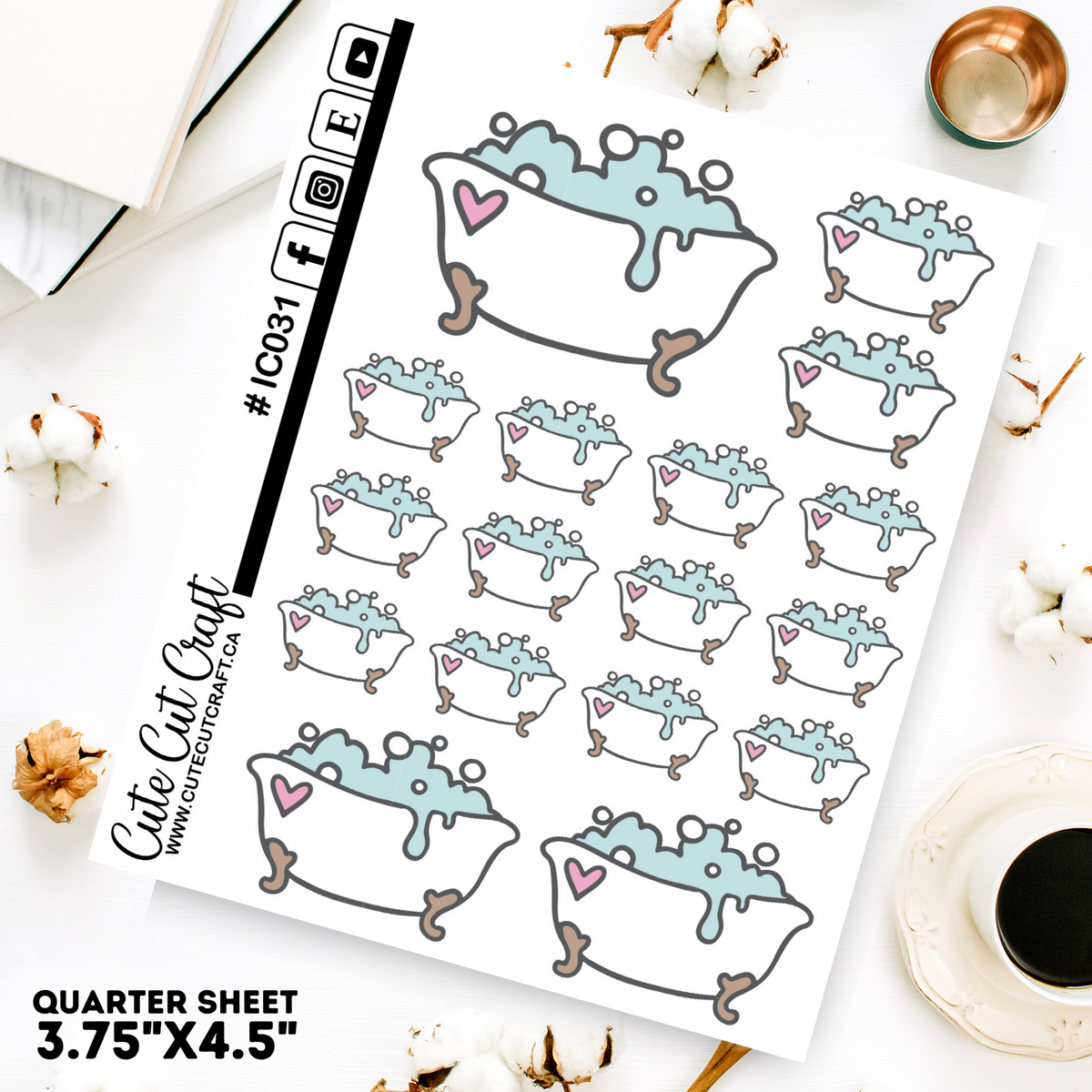 Bathtub #031 || Decorative Icons