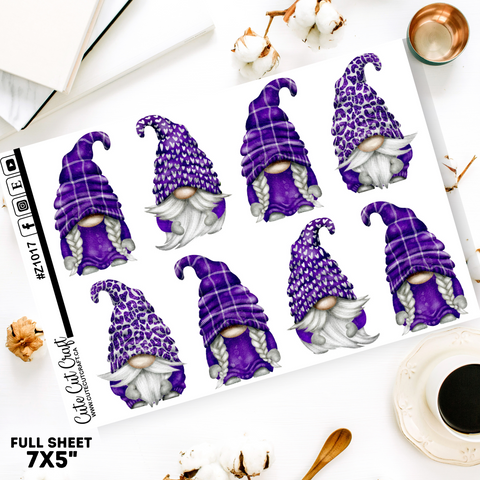 XL Purple Print Gnomes