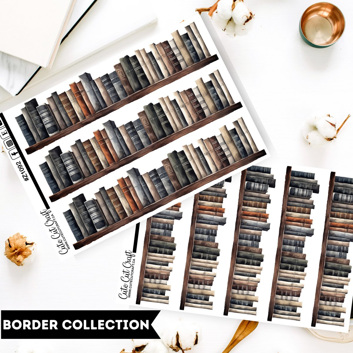 Vintage Bookshelf || Border Collection