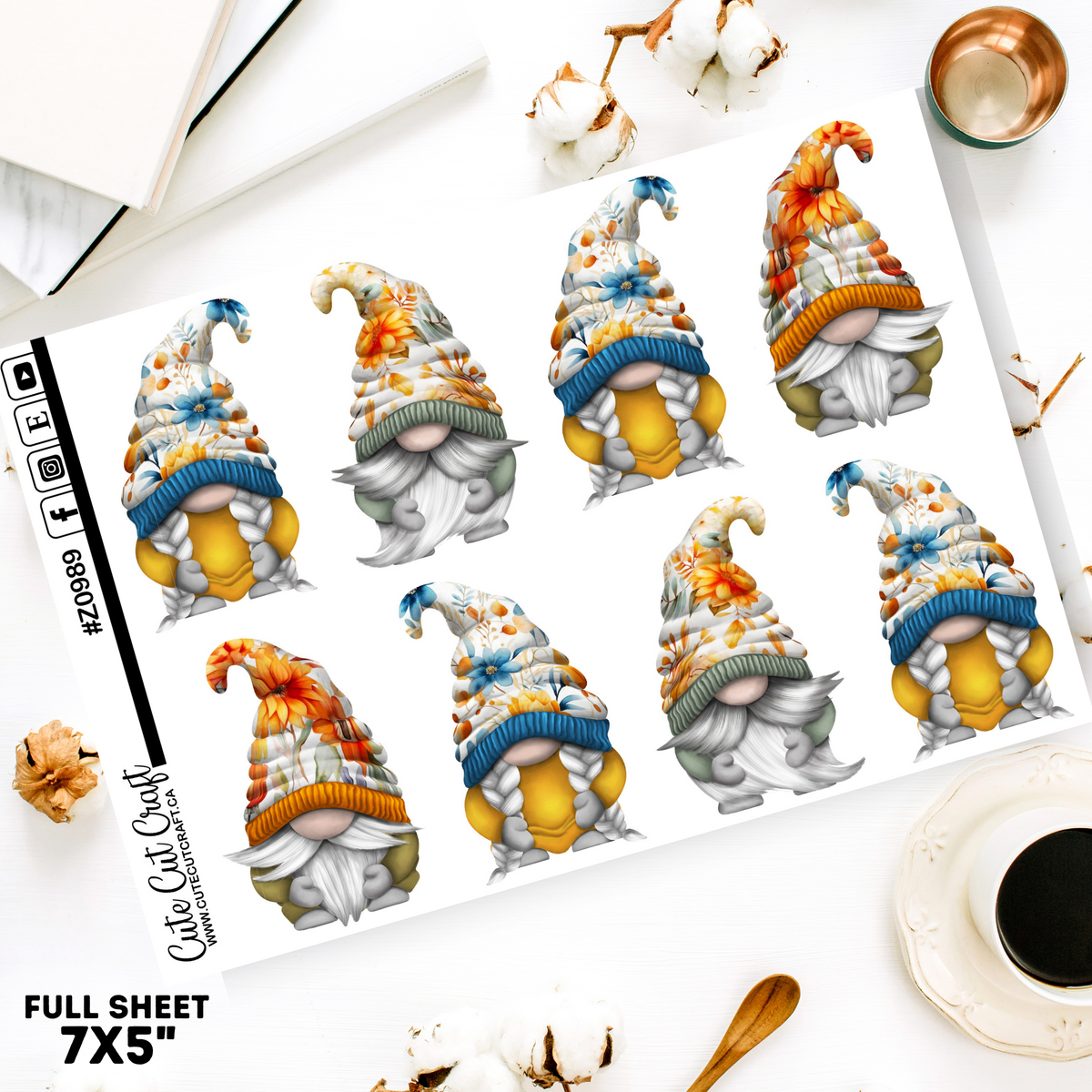 XL Fall Floral Gnomes