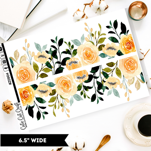 Peach Florals || Border Collection