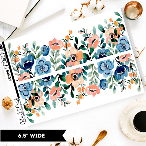 Blue Florals || Border Collection