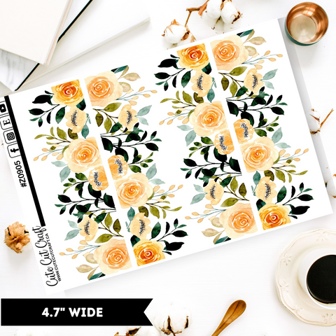 Peach Florals || Border Collection