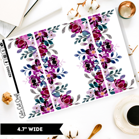 Purple Florals || Border Collection