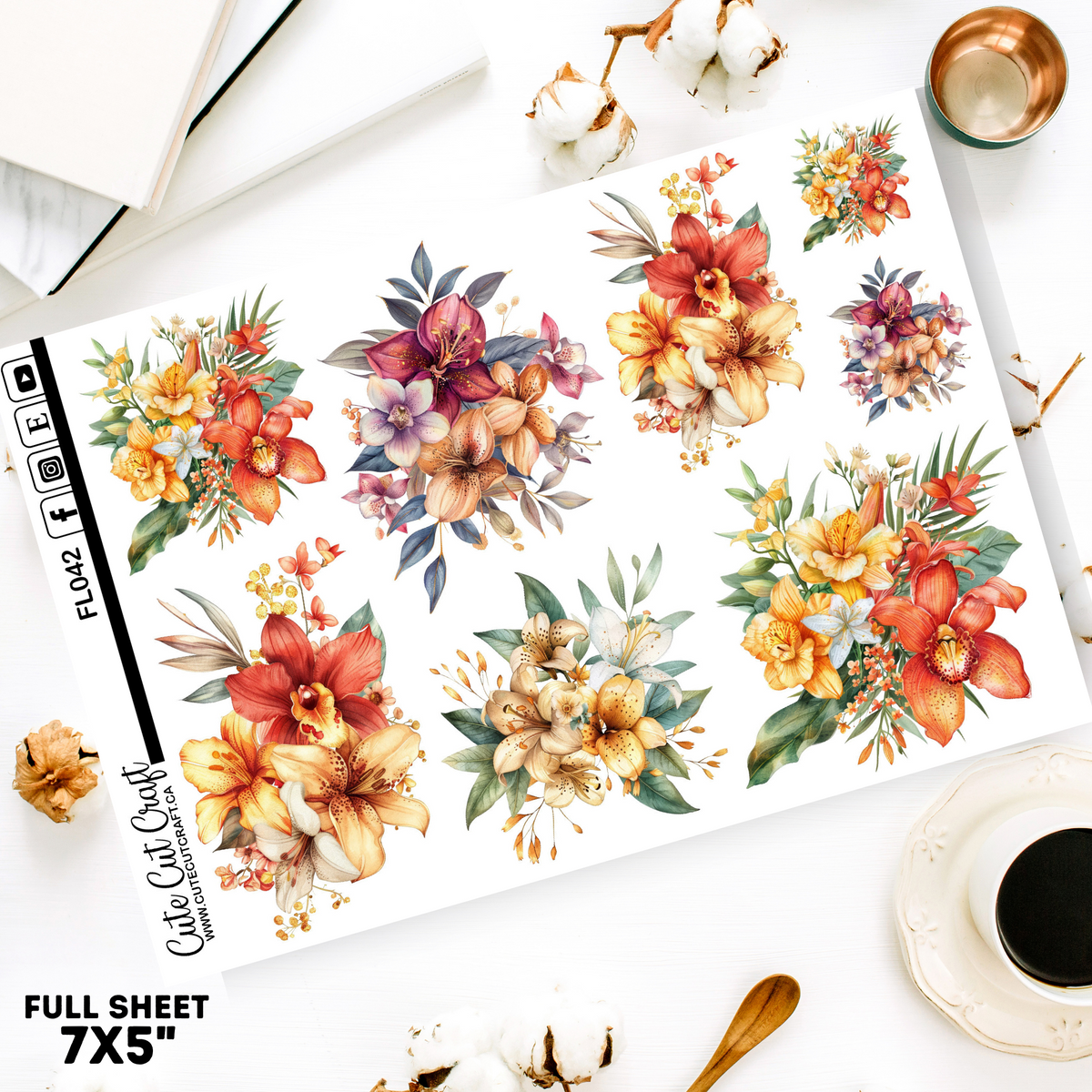 Tiger Lilies Florals || Decorative Sheet