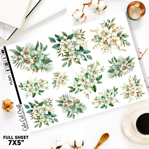 Green Spring Florals || Decorative Sheet