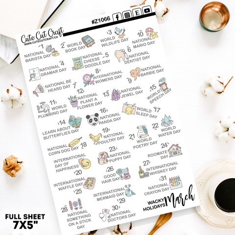 March Wacky Holidays