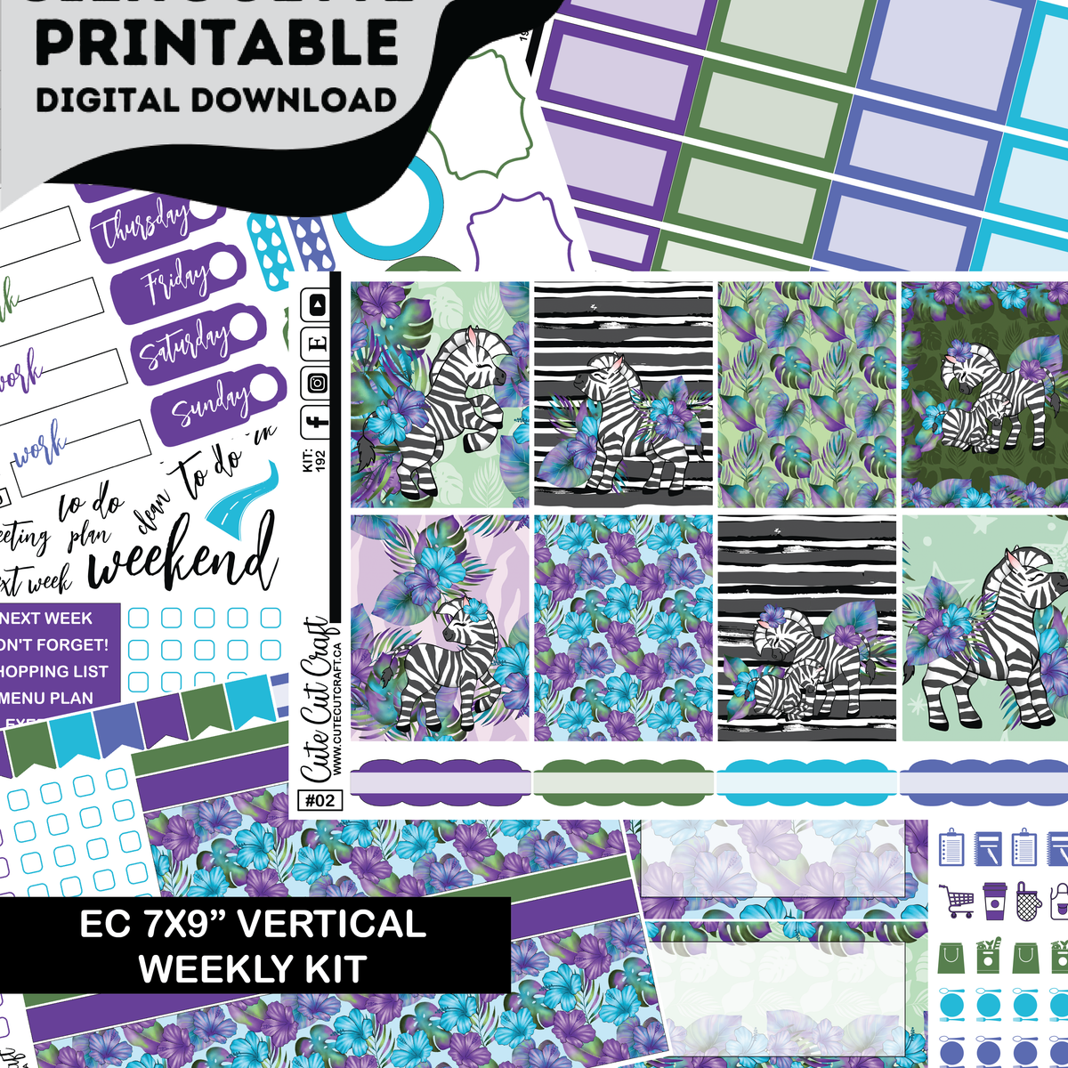 Zebra #192 || ECLP Kit [PRINTABLE]