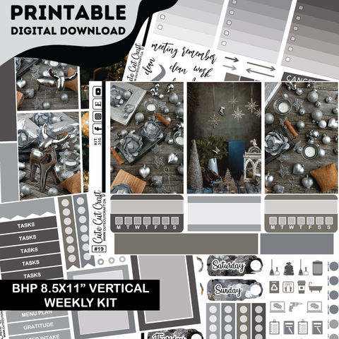 Silver Christmas #316 || Big HP [PRINTABLE]