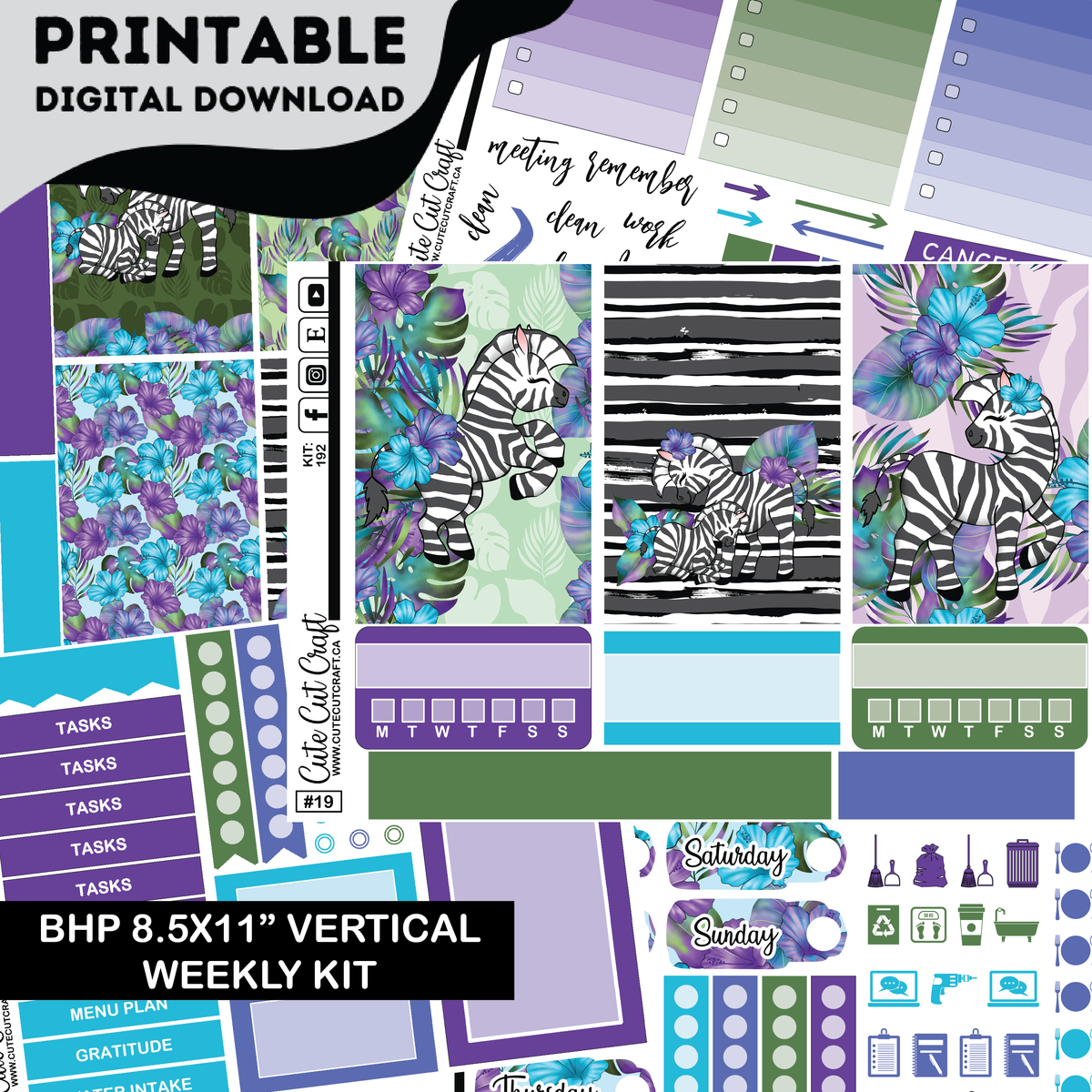 Zebra #192 || Big HP [PRINTABLE]