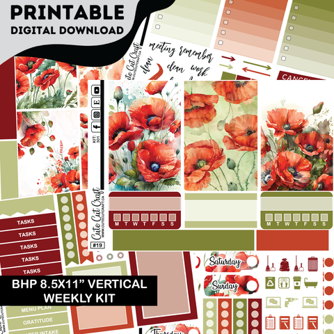 November Poppies #301 || Big HP [PRINTABLE]