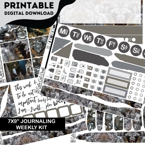 Silver Christmas #316 || Journaling Kit [PRINTABLE]