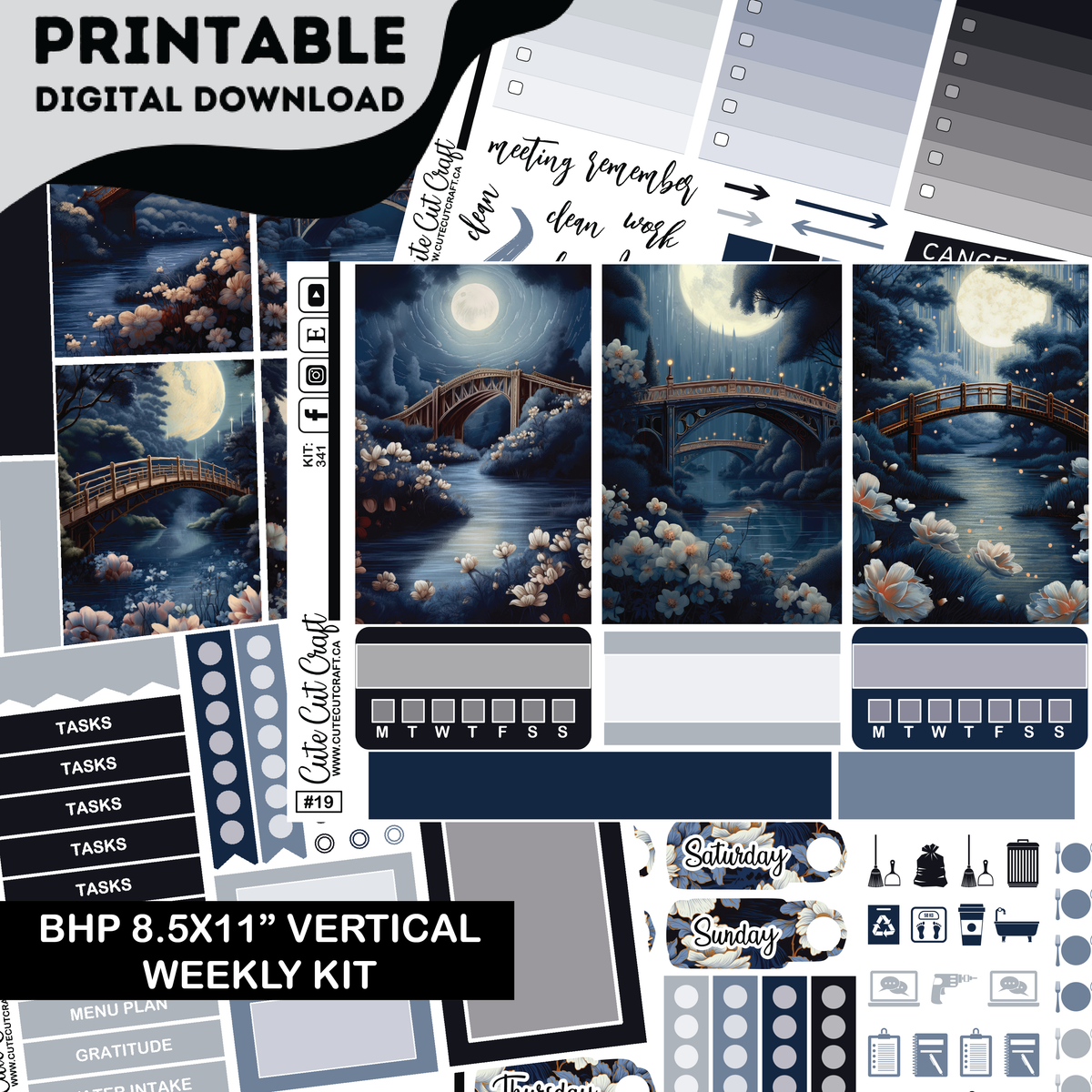 Moonlit Bridges #341 || Big HP [PRINTABLE]