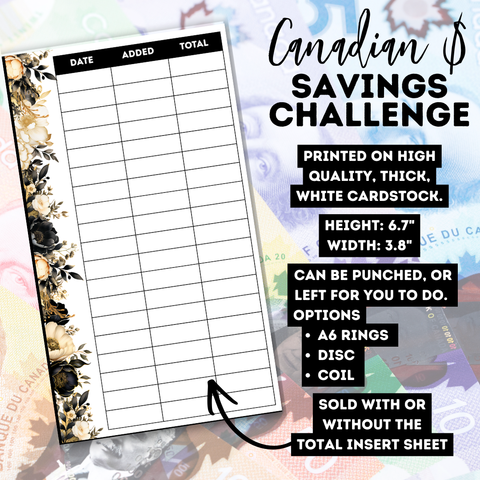 Canadian $ Savings Challenge