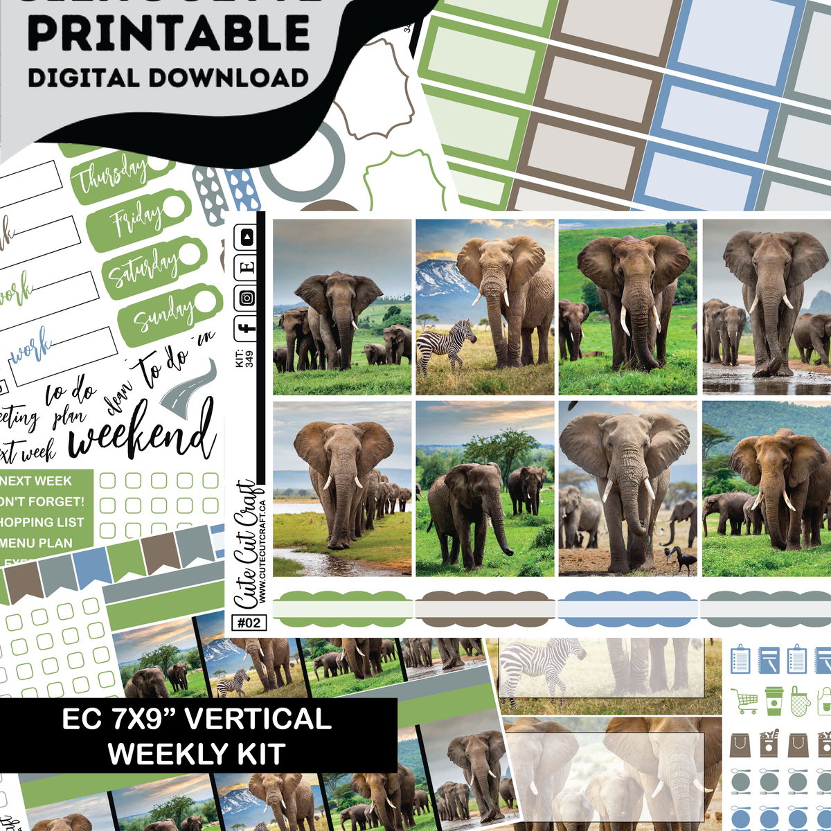 Elephant Expedition #349 || ECLP Kit [PRINTABLE]