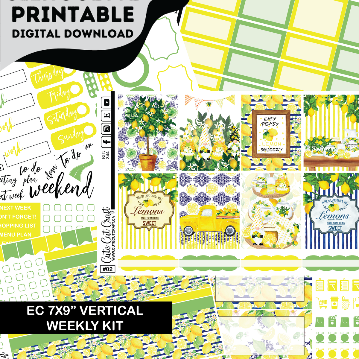 Lemon Drop #344 || ECLP Kit [PRINTABLE]