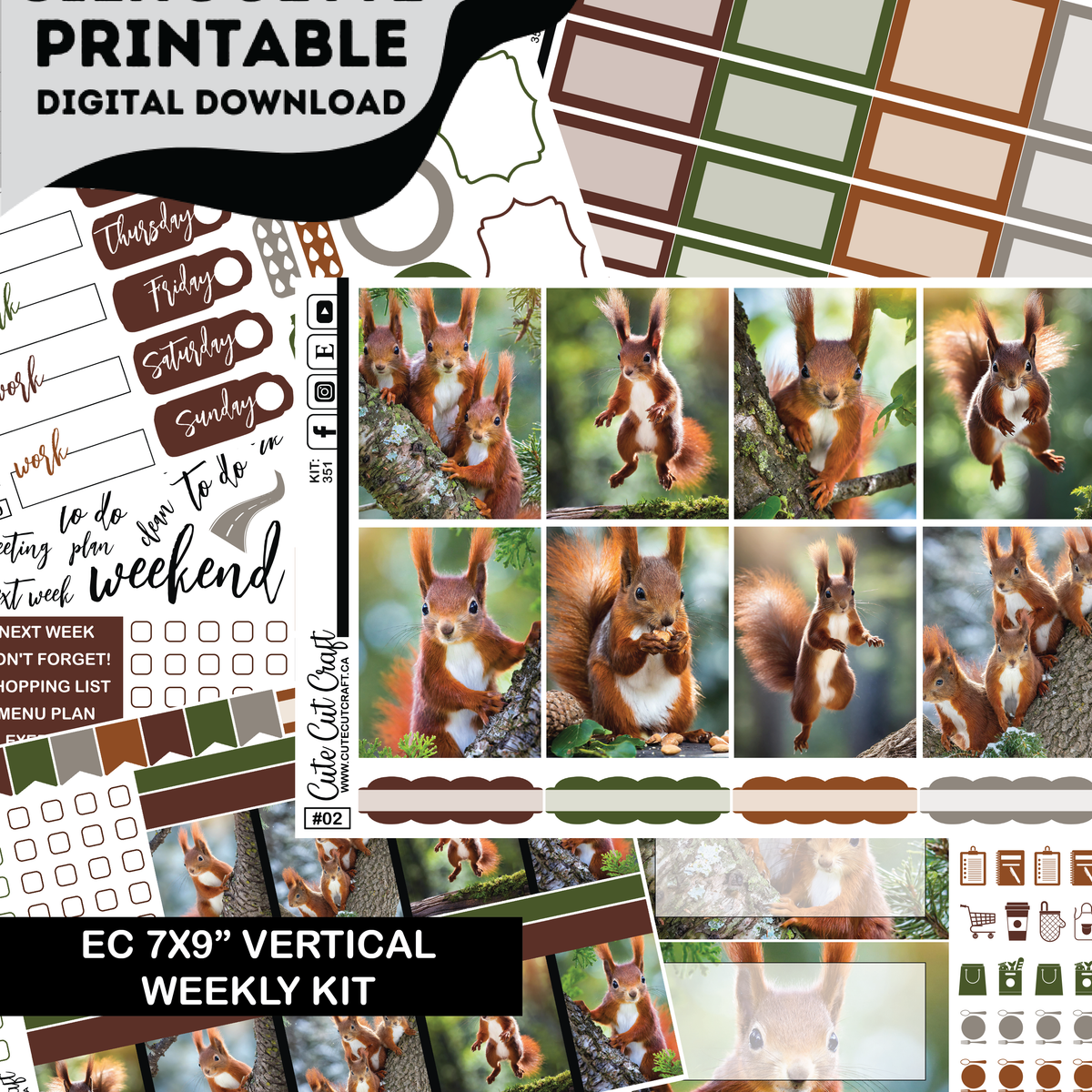 Magic Squirrel #351 || ECLP Kit [PRINTABLE]