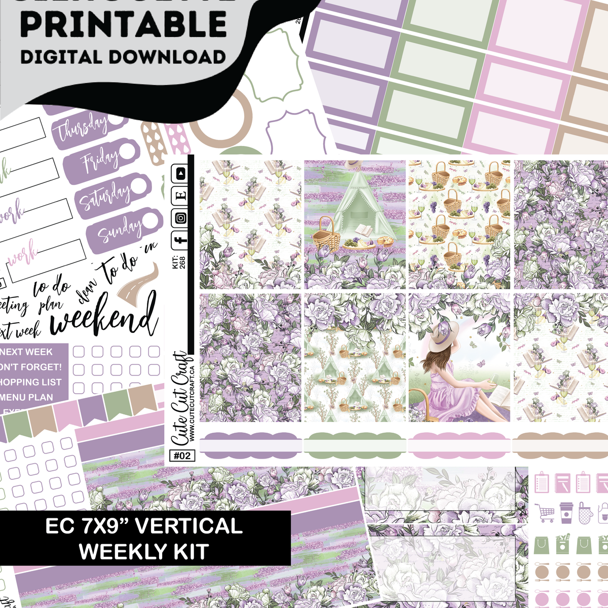 Spring Picnic #268 || ECLP Kit [PRINTABLE]