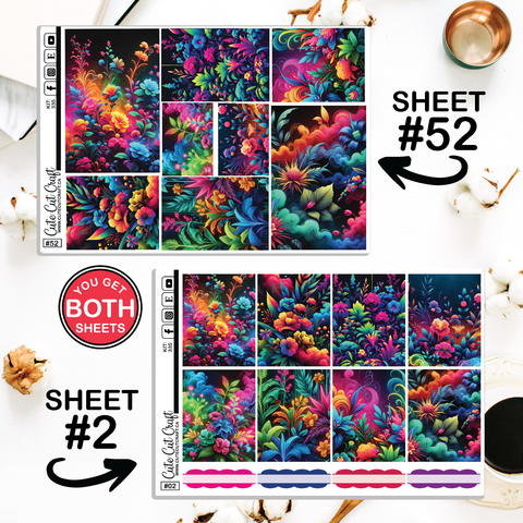 Neon Florals #335 || ECLP Weekly & Monthly