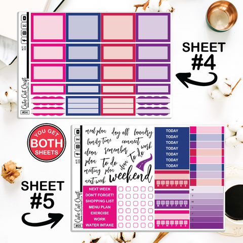 Neon Florals #335 || ECLP Weekly & Monthly