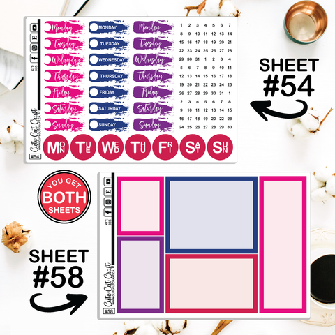 Neon Florals #335 || ECLP Weekly & Monthly