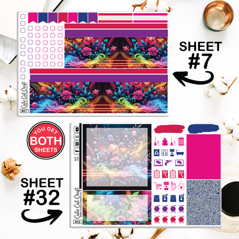 Neon Florals #335 || ECLP Weekly & Monthly