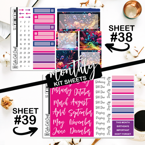 Neon Florals #335 || ECLP Weekly & Monthly