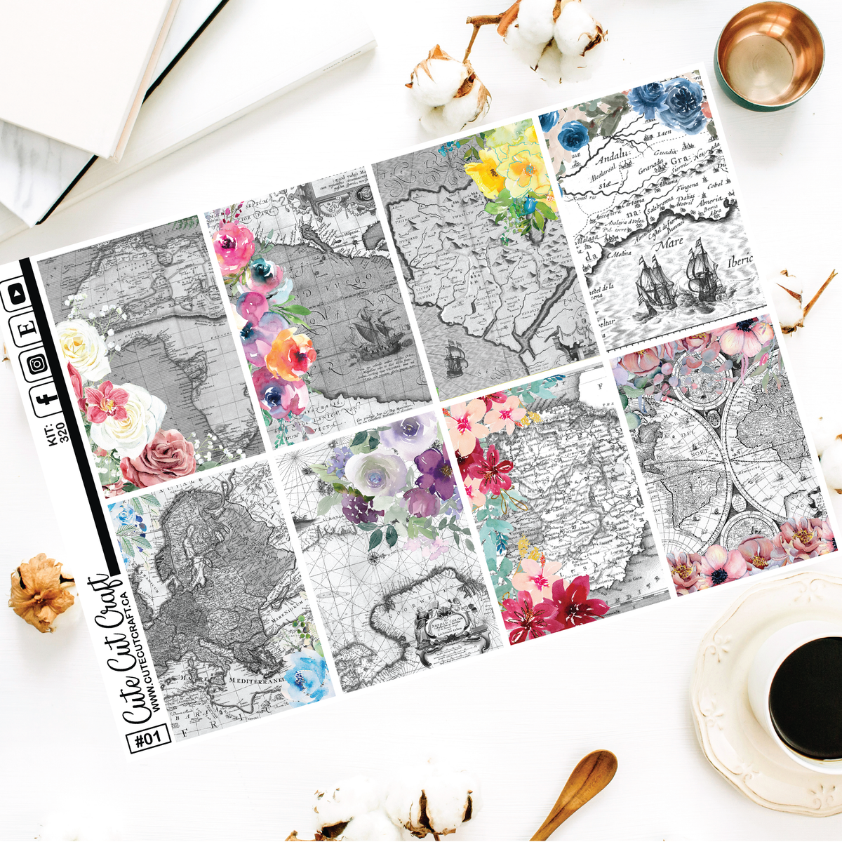 Floral Map #320 || Full Boxes