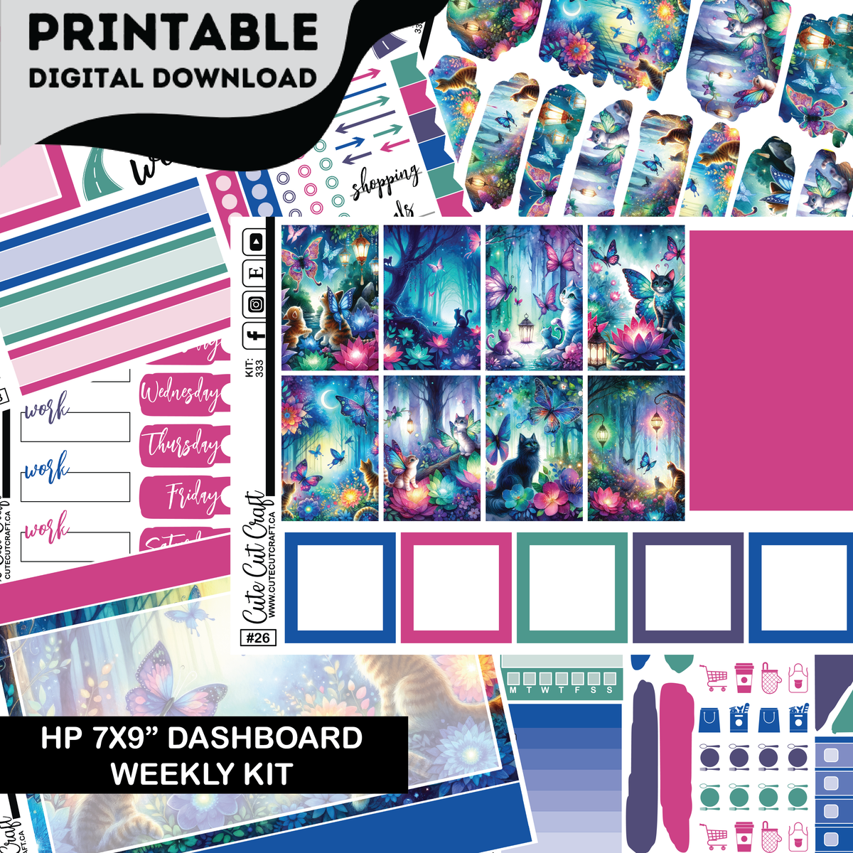 Cattafly #333 || CHP Dashboard Kit [PRINTABLE]