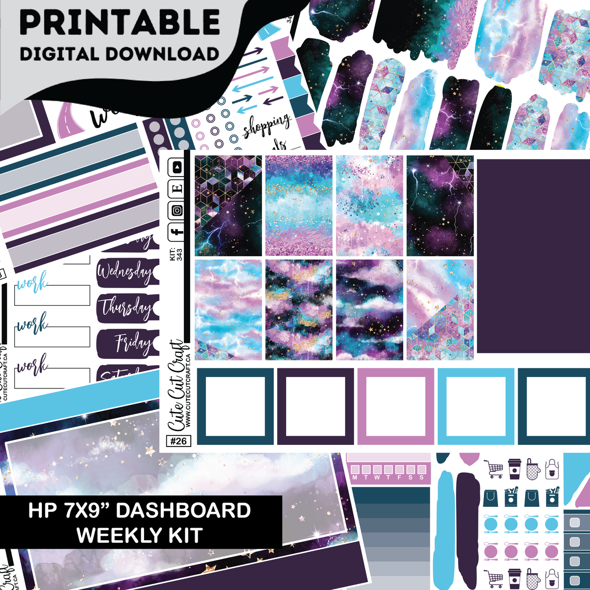 Sugar Rush #343 || CHP Dashboard Kit [PRINTABLE]