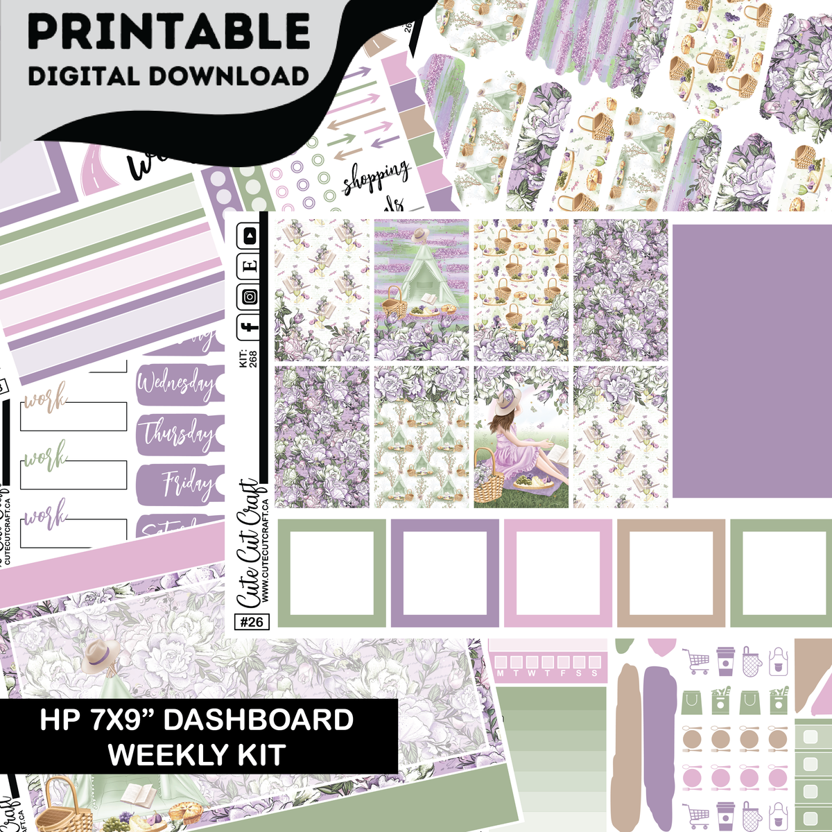 Spring Picnic #268 || CHP Dashboard Kit [PRINTABLE]