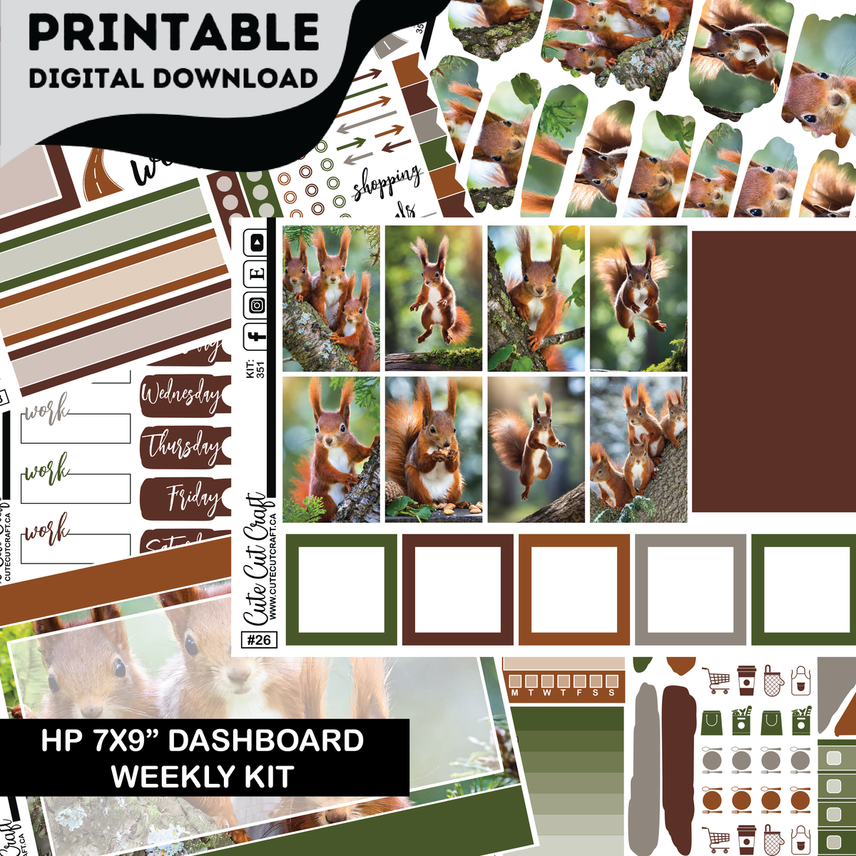 Magic Squirrel #351 || CHP Dashboard Kit [PRINTABLE]