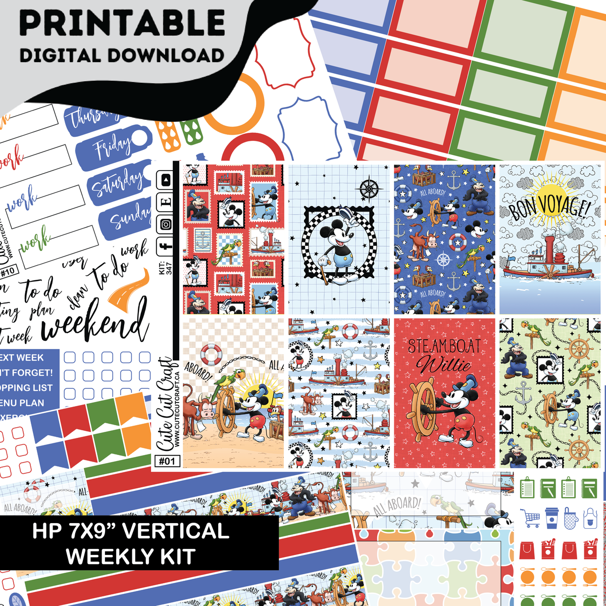 Steamboat Willie #347 || CHP Vertical Kit [PRINTABLE]