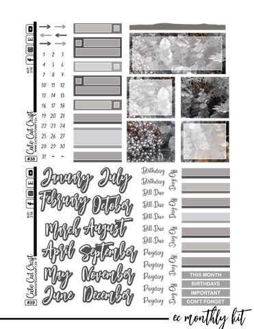Silver Christmas #316 || ECLP Kit [PRINTABLE]