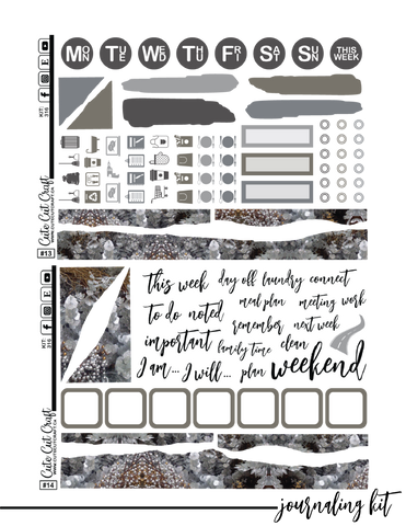 Silver Christmas #316 || Journaling Kit [PRINTABLE]